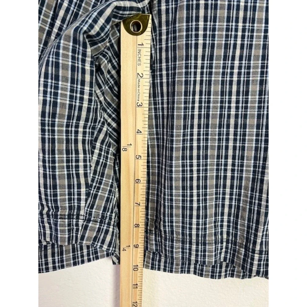 New Dockers Sz 40 Washed Khaki Shorts Plaid Flat Front Relaxed‎ Fit 9.5 Inseam